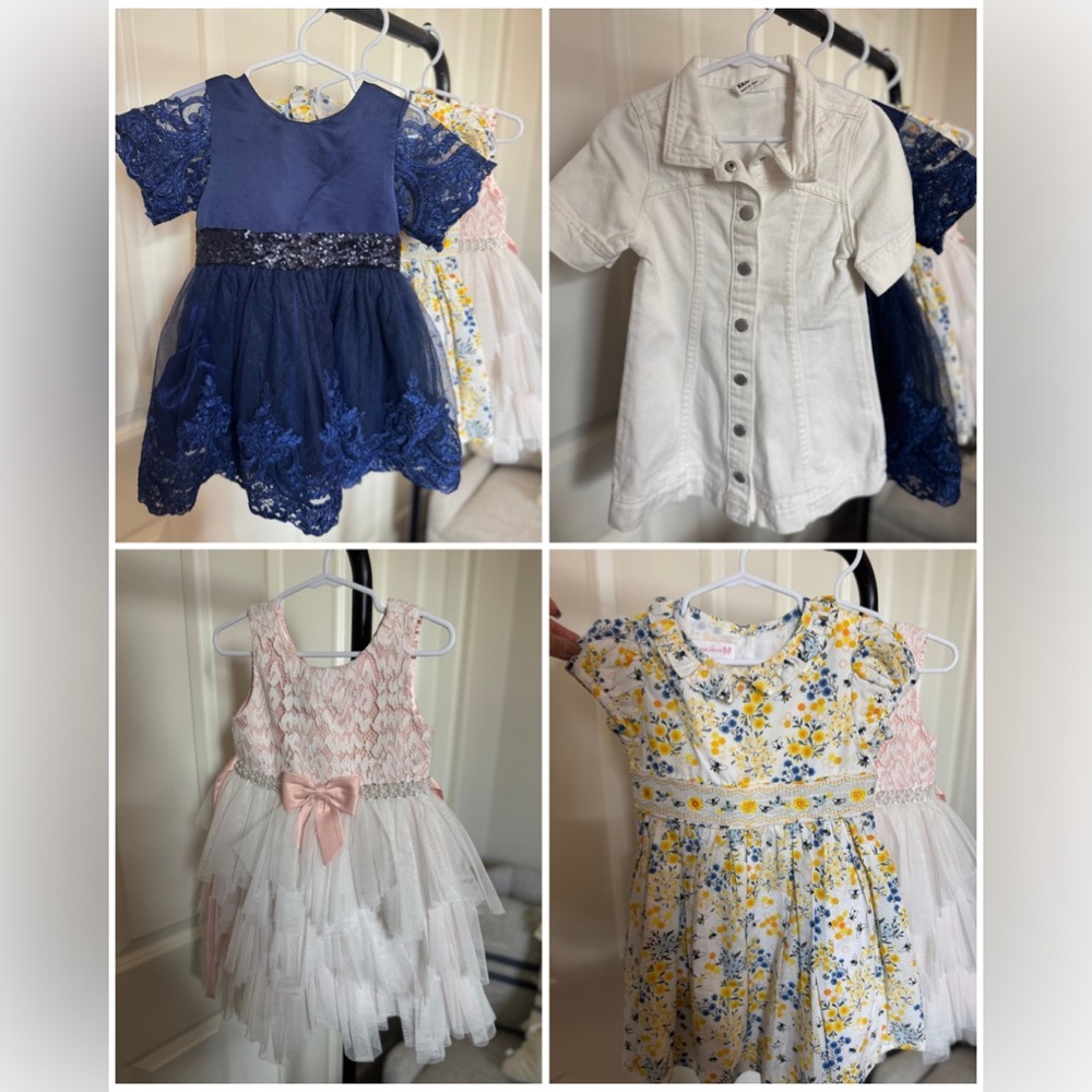 Bundle of 4 Toddler Girls Dresses Size 3T – Special Occasion & Everyday